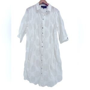 Kokomarina Off White Button-Up Dress Size Large